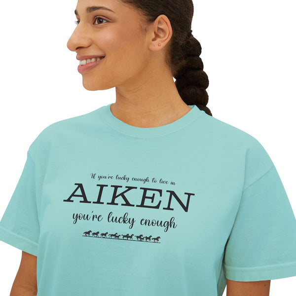 If You're Lucky Enough to Live in Aiken You're Lucky Enough | Women's Comfort Colors | Aiken South Carolina