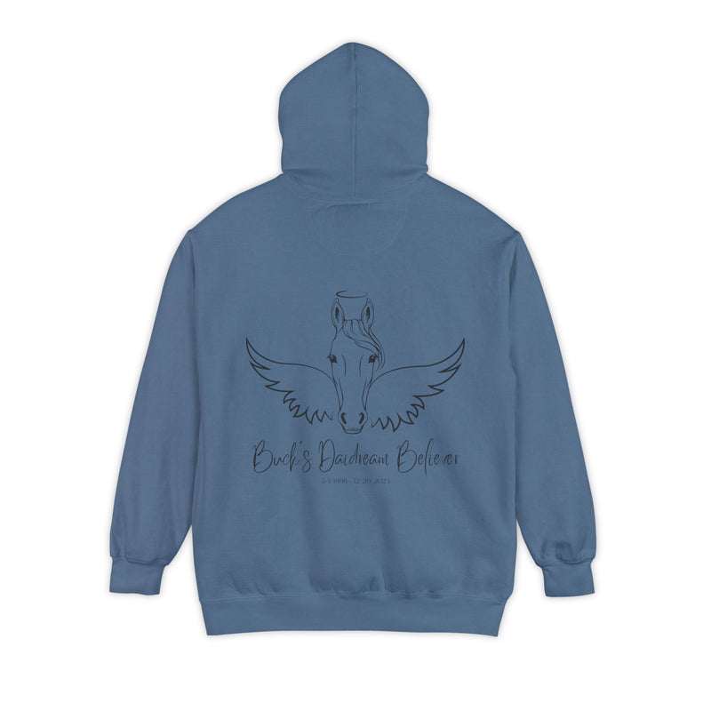 Personalized Horse Angel Wings Premium Garment-Dyed Hoodie | Horse Lovers | Back Print
