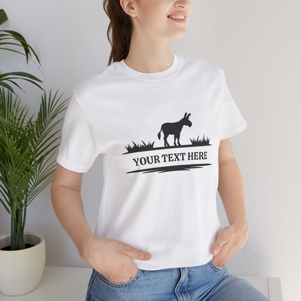 PERSONALIZED Donkey Unisex Jersey Short Sleeve Tee | 14 Colors | Donkey Lover Gifts