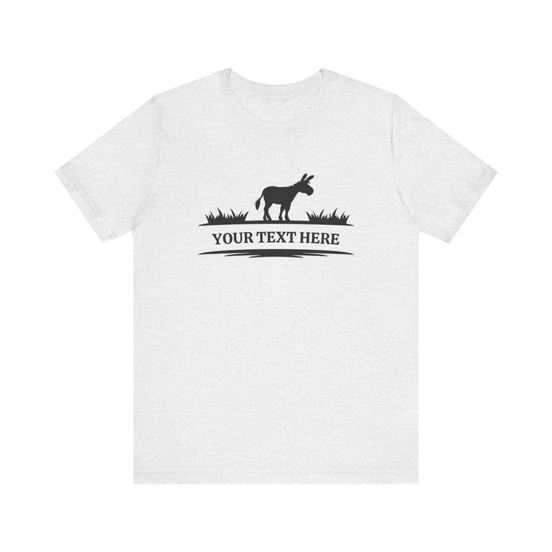 PERSONALIZED Standing Donkey Name Unisex Jersey Short Sleeve Tee | 13 Colors