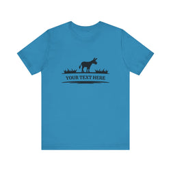 PERSONALIZED Donkey Unisex Jersey Short Sleeve Tee | 14 Colors | Donkey Lover Gifts