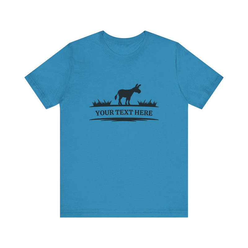 PERSONALIZED Donkey Unisex Jersey Short Sleeve Tee | 14 Colors | Donkey Lover Gifts