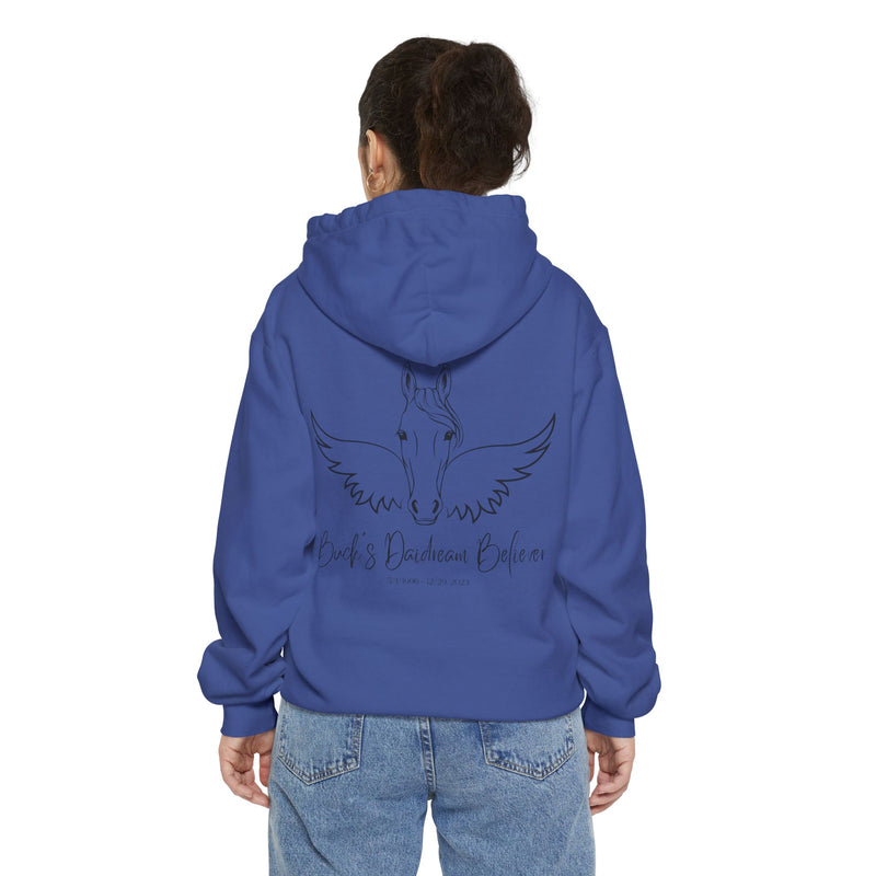 Personalized Horse Angel Wings Premium Garment-Dyed Hoodie | Horse Lovers | Back Print