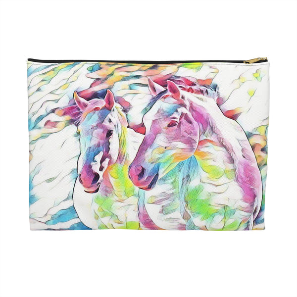 Watercolor Horses Accessory Pouch | Heaven Horses Exclusive Designs