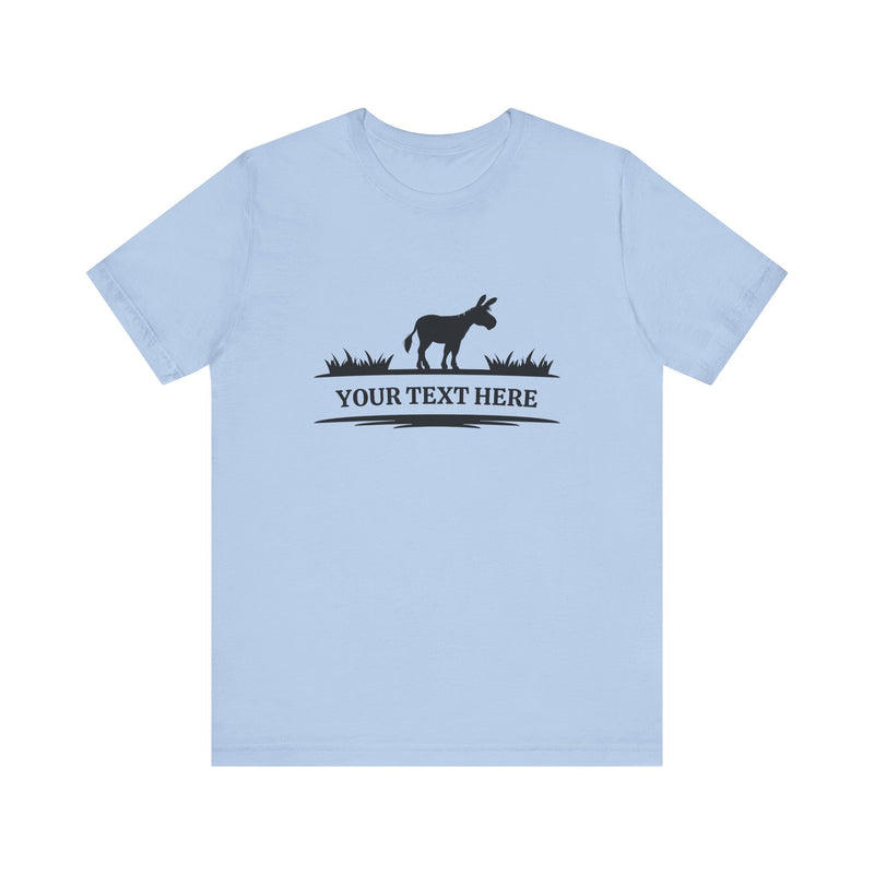 PERSONALIZED Donkey Unisex Jersey Short Sleeve Tee | 14 Colors | Donkey Lover Gifts