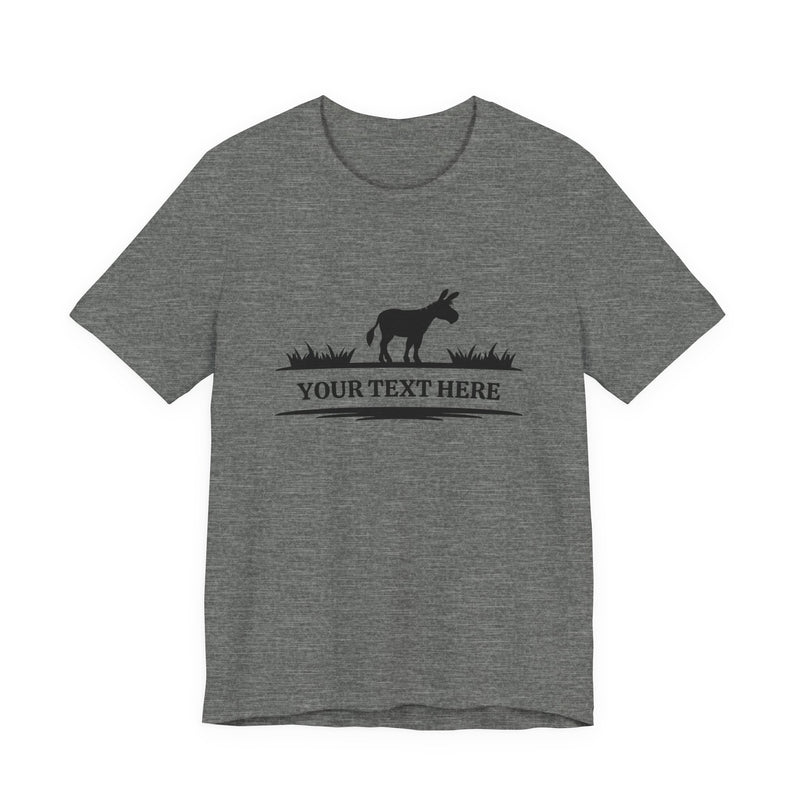 PERSONALIZED Donkey Unisex Jersey Short Sleeve Tee | 14 Colors | Donkey Lover Gifts
