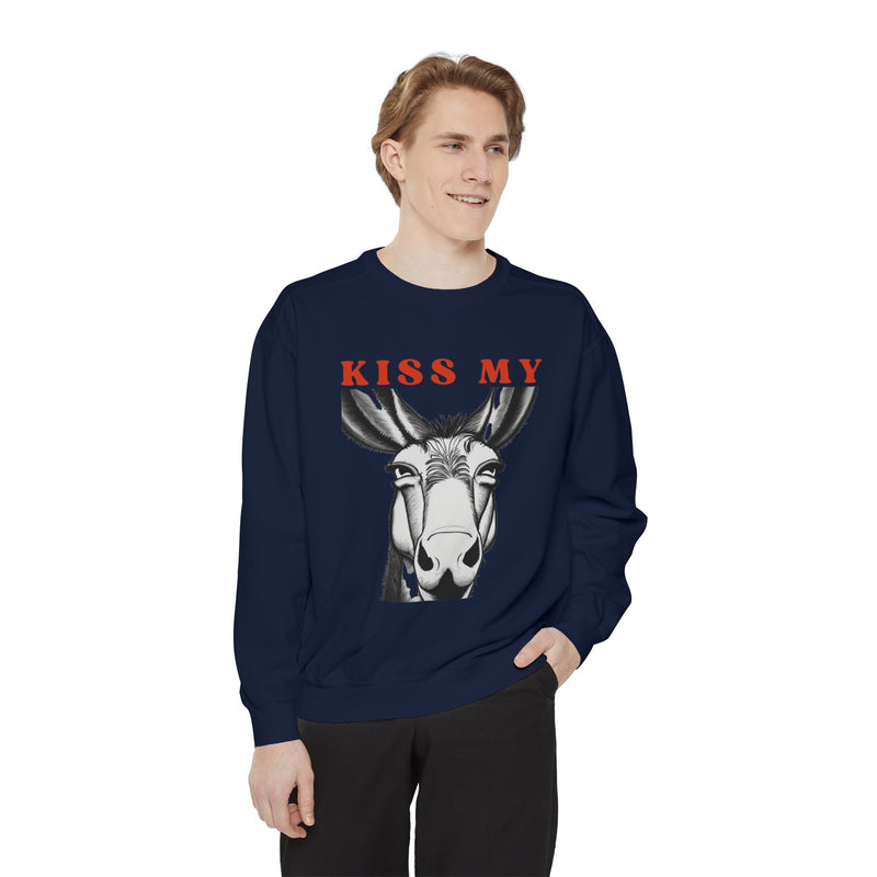 Kiss My *ss | Unisex Garment-Dyed Sweatshirt | Premium Comfort Colors Sweat