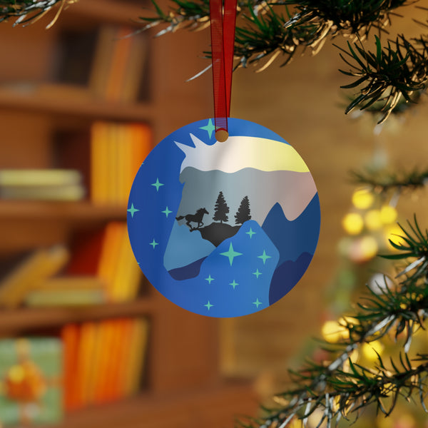 Christmas 2025 Starry Night Mountains Horse Ornament | Keepsake Gift | Equestrian Gifts