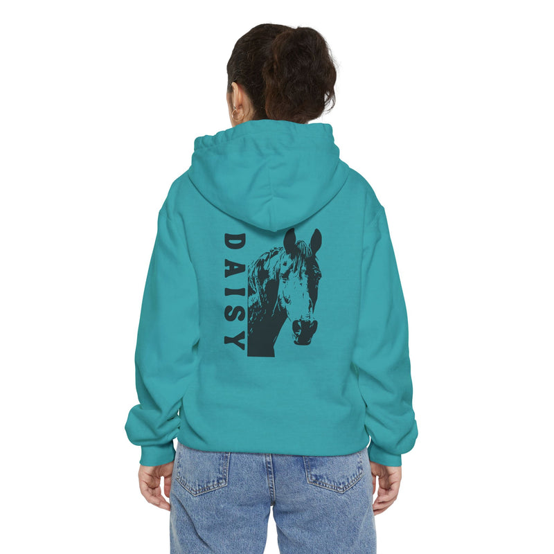 Personalized Horse Premium Garment-Dyed Hoodie | Horse Lovers | Back Print