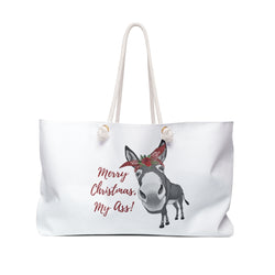 Funny Donkey Merry Christmas My Ass Deluxe Weekender Travel Bag, Christmas Gift