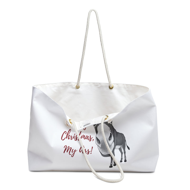 Funny Donkey Merry Christmas My Ass Deluxe Weekender Travel Bag, Christmas Gift