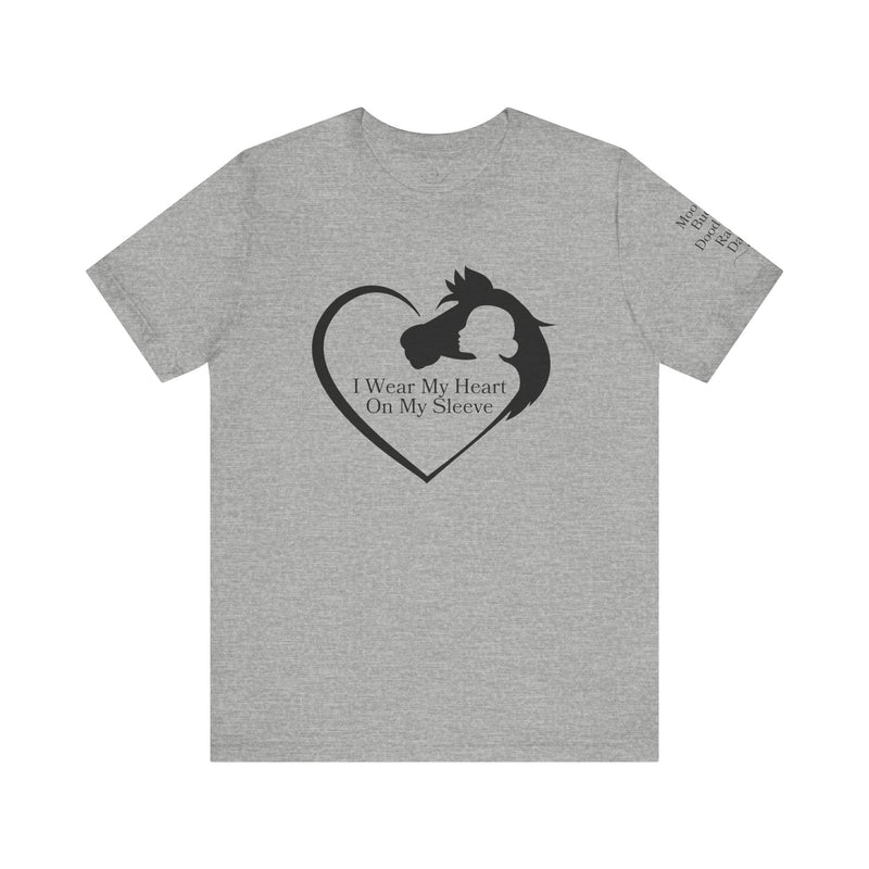 Personalized Wear My Heart on my Sleeve Unisex Jersey Short Sleeve Tee | Equestrian Gifts