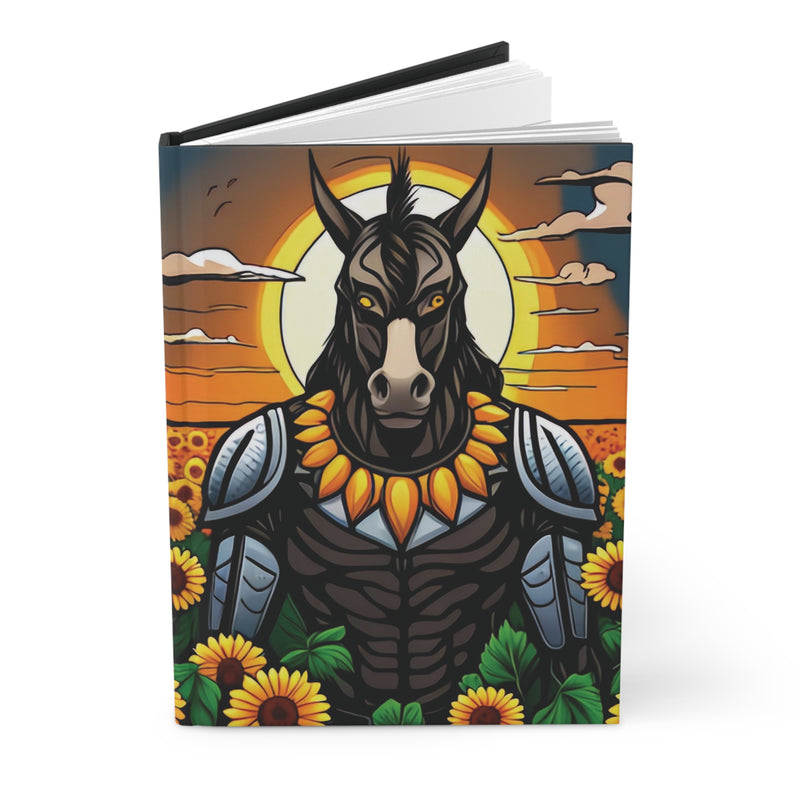 Spirit Warrior Horse | Sunflowers | Hardcover Journal Matte | Lined Pages | Equestrian Gifts