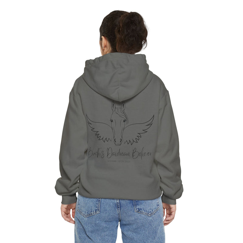 Personalized Horse Angel Wings Premium Garment-Dyed Hoodie | Horse Lovers | Back Print