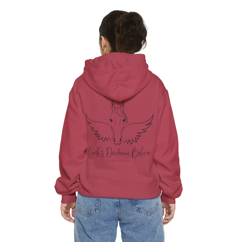 Personalized Horse Angel Wings Premium Garment-Dyed Hoodie | Horse Lovers | Back Print