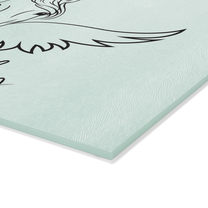 Personalized Horse Angel Glass Cutting Board