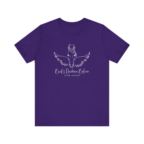 Angel Wings & Halo Custom Horse Memorial Unisex Jersey Short Sleeve Tee by Bella & Canvas - Your Horse's Name