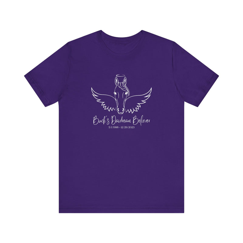 Angel Wings & Halo Custom Horse Memorial Unisex Jersey Short Sleeve Tee by Bella & Canvas - Your Horse's Name