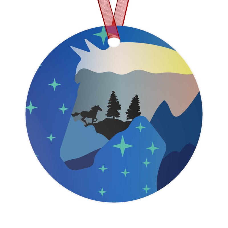 Christmas 2025 Starry Night Mountains Horse Ornament | Keepsake Gift | Equestrian Gifts