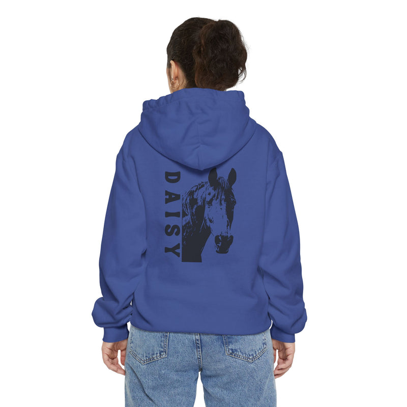 Personalized Horse Premium Garment-Dyed Hoodie | Horse Lovers | Back Print