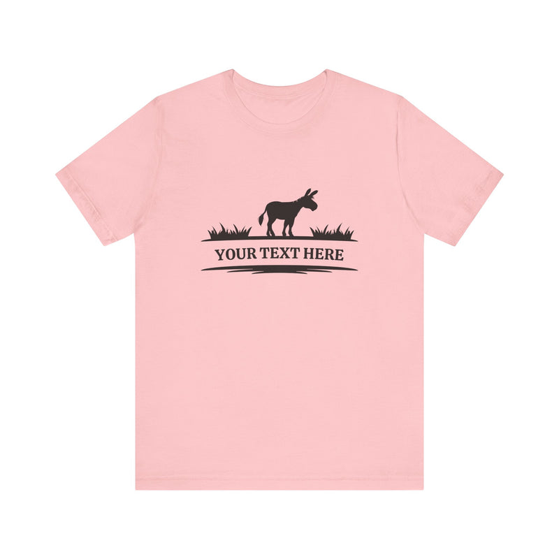 PERSONALIZED Donkey Unisex Jersey Short Sleeve Tee | 14 Colors | Donkey Lover Gifts