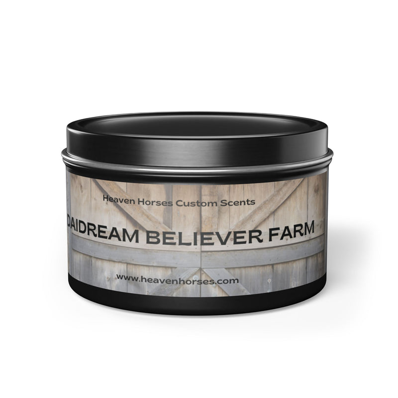 8 oz Tin Soy Candles | Custom Farm Name | Heaven Horses Exclusive