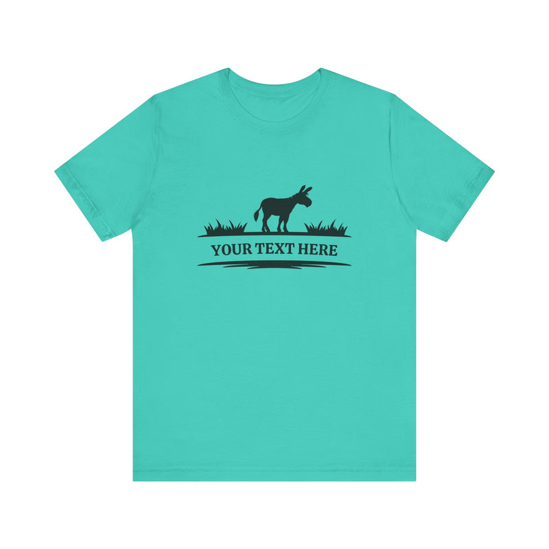 PERSONALIZED Donkey Unisex Jersey Short Sleeve Tee | 14 Colors | Donkey Lover Gifts