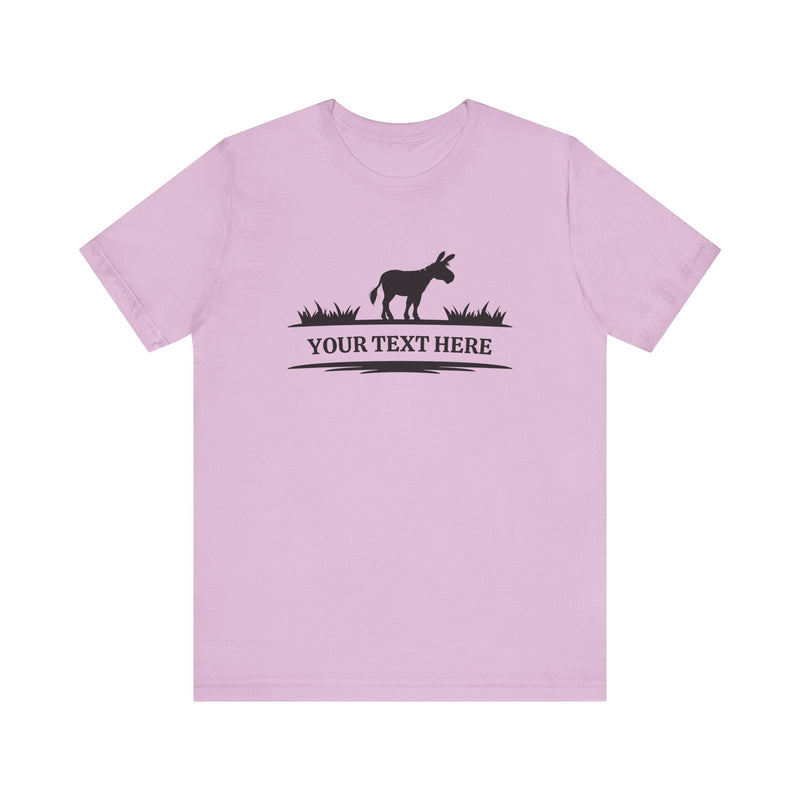 PERSONALIZED Standing Donkey Name Unisex Jersey Short Sleeve Tee | 13 Colors
