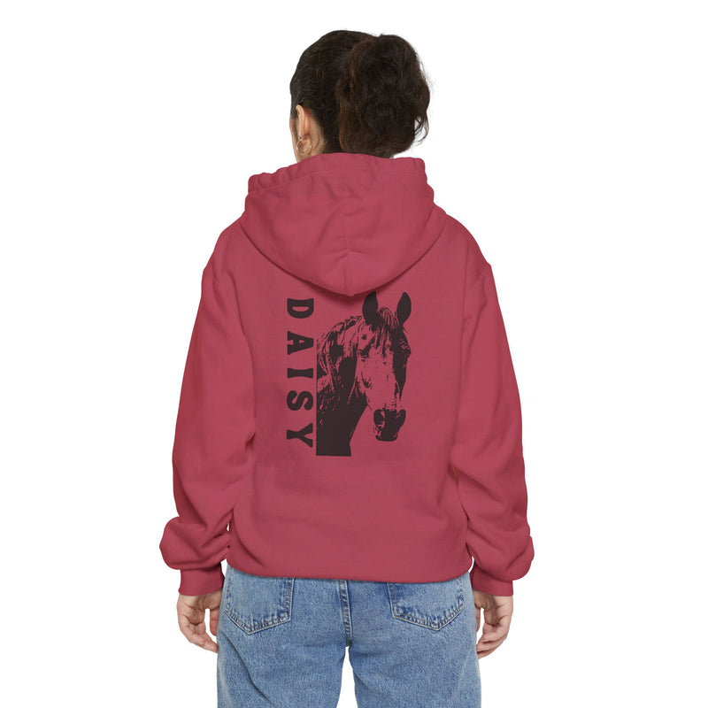 Personalized Horse Premium Garment-Dyed Hoodie | Horse Lovers | Back Print