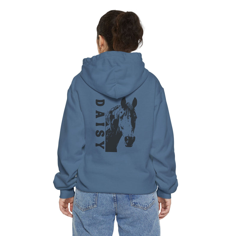 Personalized Horse Premium Garment-Dyed Hoodie | Horse Lovers | Back Print
