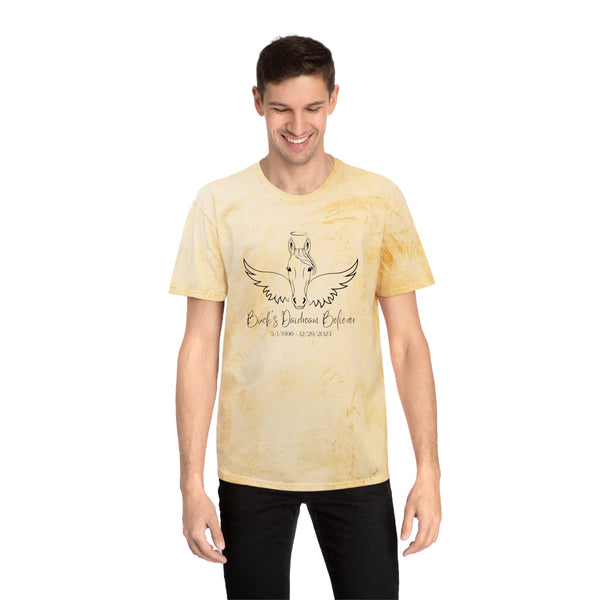 Custom Angel Wings & Halo Horse Memorial | Unisex Tie Dye T-Shirt by Comfort Colors