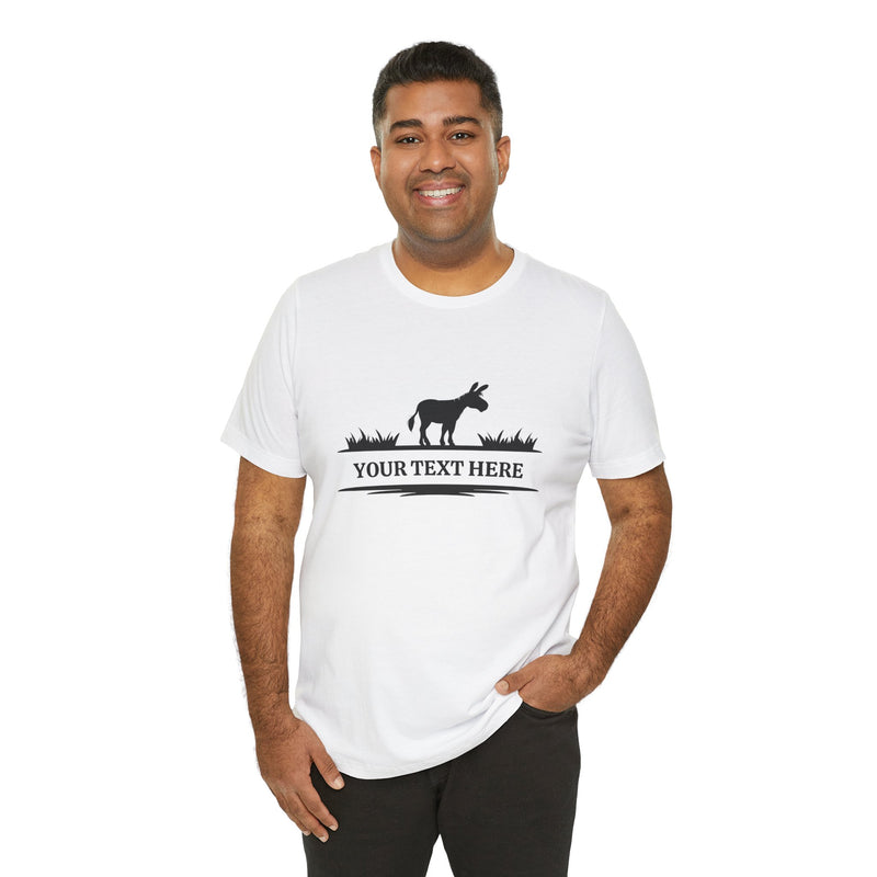 PERSONALIZED Donkey Unisex Jersey Short Sleeve Tee | 14 Colors | Donkey Lover Gifts