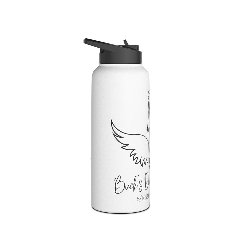 Custom Horse Name Angels Wings & Halo Stainless Steel Water Bottle 32 oz.