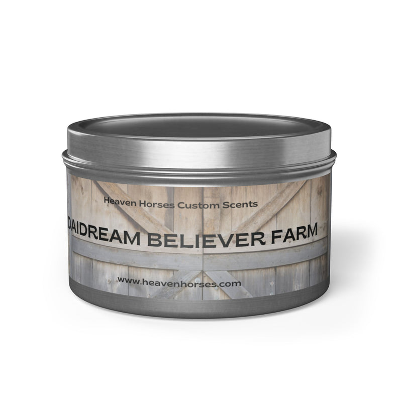 8 oz Tin Soy Candles | Custom Farm Name | Heaven Horses Exclusive