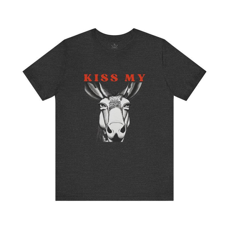 Hilarious Equestrian Unisex Jersey Short Sleeve Tee | Kiss My "Donkey"