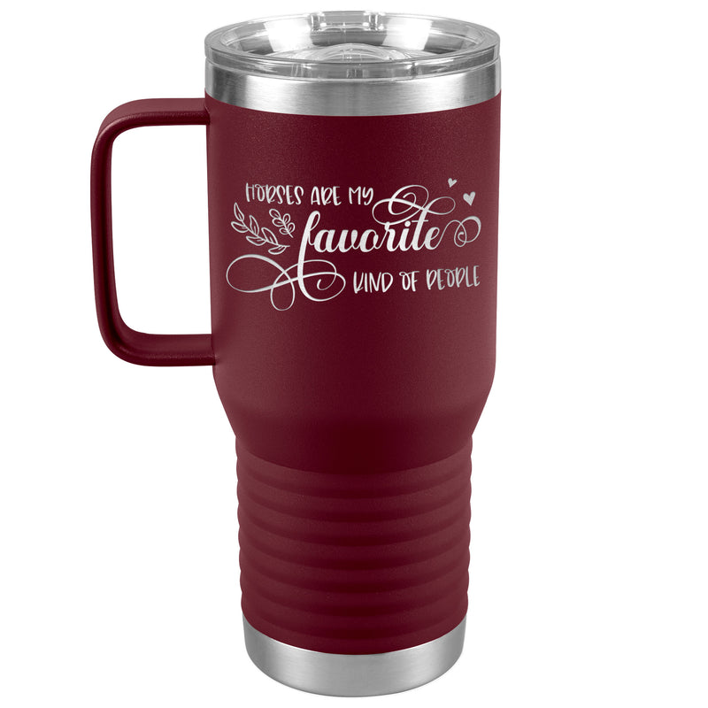 Horses Are My Favorite People | 20oz Laser Cut Travel Tumbler | Equestrian Gifts