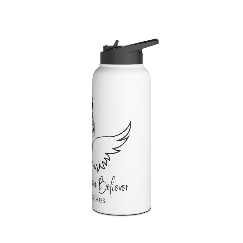 Custom Horse Name Angels Wings & Halo Stainless Steel Water Bottle 32 oz.