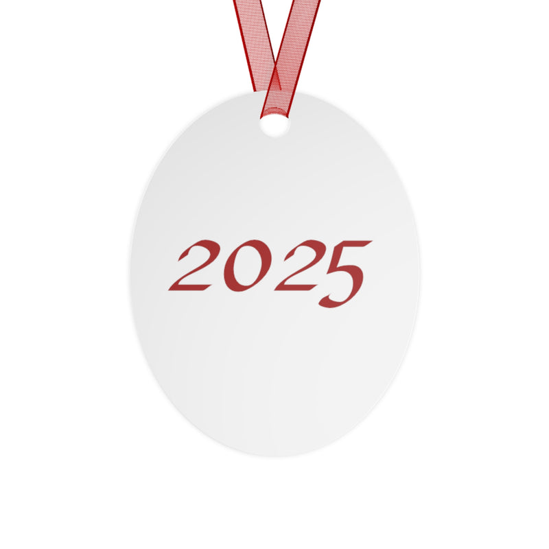 Christmas 2025 Harness Horse Painting Metal Ornament