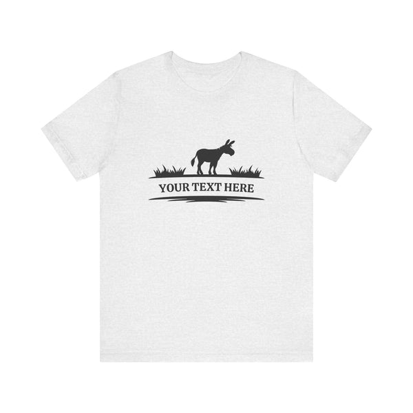 PERSONALIZED Donkey Unisex Jersey Short Sleeve Tee | 14 Colors | Donkey Lover Gifts