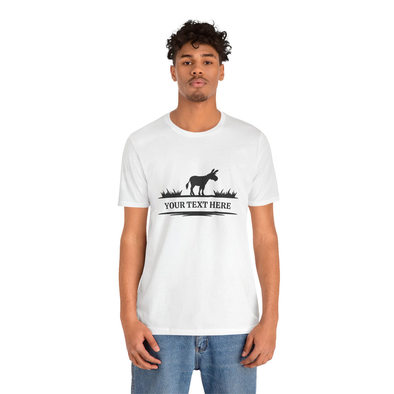 PERSONALIZED Donkey Unisex Jersey Short Sleeve Tee | 14 Colors | Donkey Lover Gifts