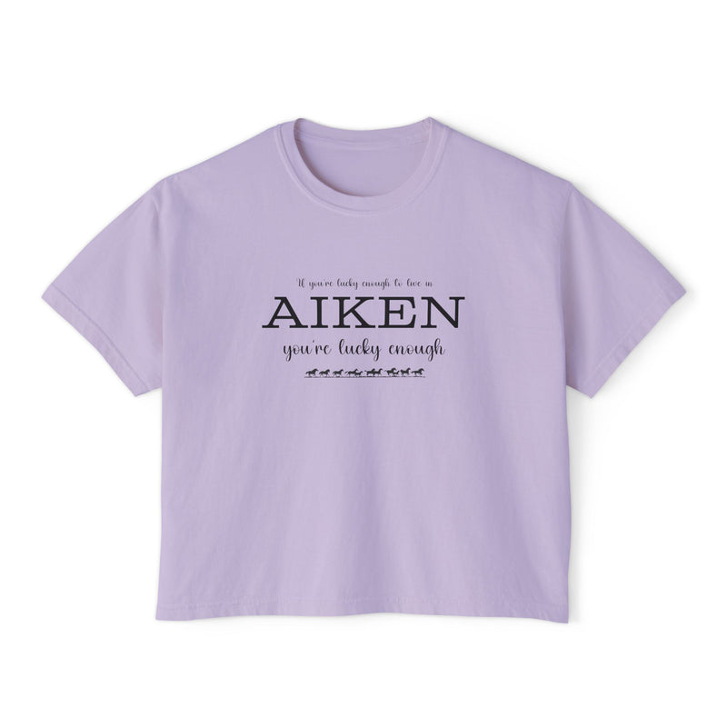 If You're Lucky Enough to Live in Aiken You're Lucky Enough | Women's Comfort Colors | Aiken South Carolina
