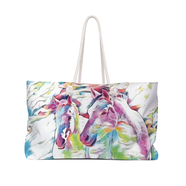 Watercolor Horses Weekender Travel Bag | Heaven Horses Exclusive Design