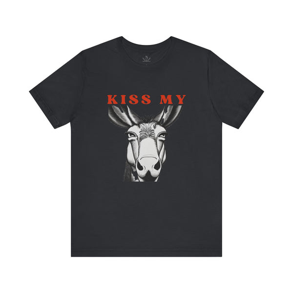 Hilarious Equestrian Unisex Jersey Short Sleeve Tee | Kiss My "Donkey"