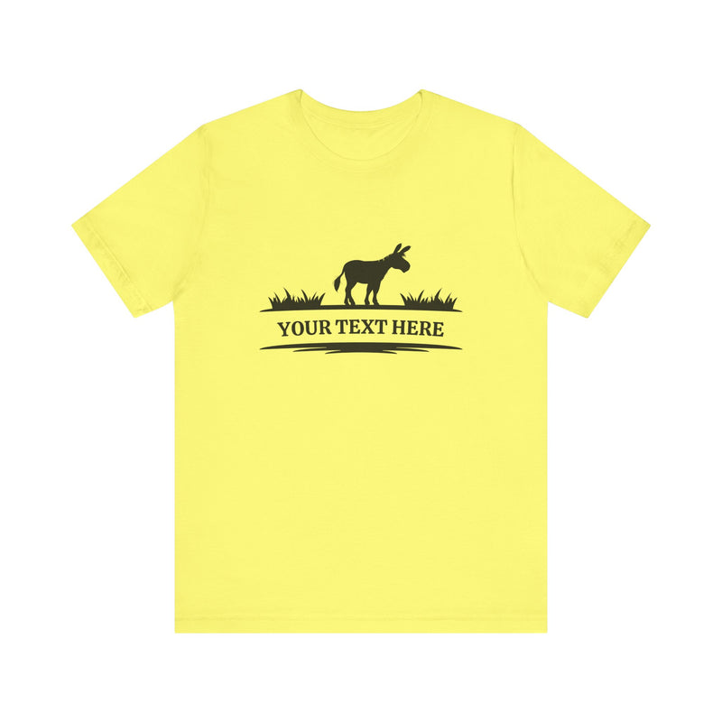 PERSONALIZED Donkey Unisex Jersey Short Sleeve Tee | 14 Colors | Donkey Lover Gifts