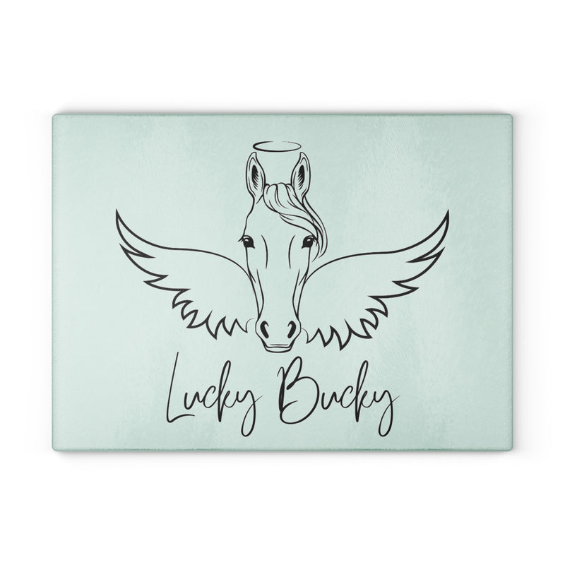 Personalized Horse Angel Glass Cutting Board