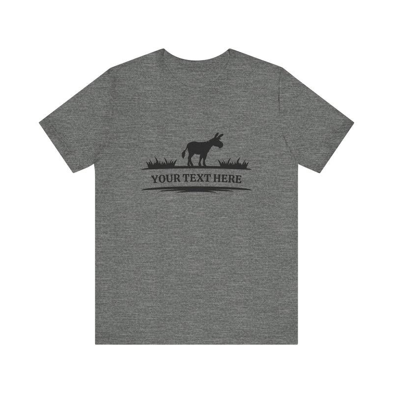 PERSONALIZED Donkey Unisex Jersey Short Sleeve Tee | 14 Colors | Donkey Lover Gifts