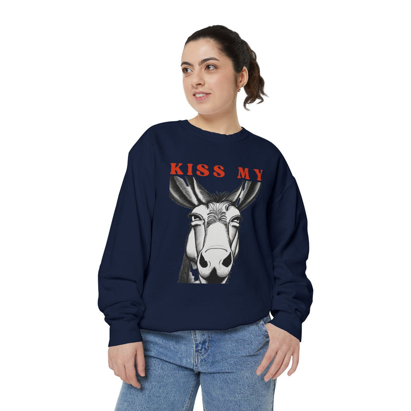 Kiss My *ss | Unisex Garment-Dyed Sweatshirt | Premium Comfort Colors Sweat