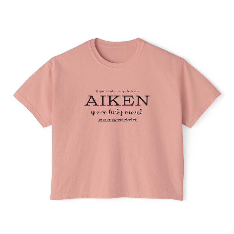 If You're Lucky Enough to Live in Aiken You're Lucky Enough | Women's Comfort Colors | Aiken South Carolina
