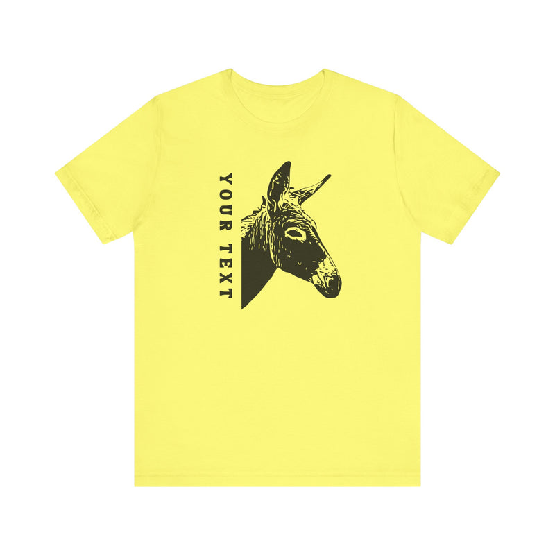 PERSONALIZED Donkey Name Unisex Jersey Short Sleeve Tee | 13 Colors