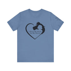 Personalized Wear My Heart on my Sleeve Unisex Jersey Short Sleeve Tee | Equestrian Gifts